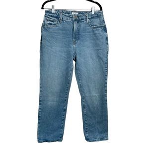 Good American Good Vintage Straight Leg Jeans GV602TFT Blue942 Size 8 29